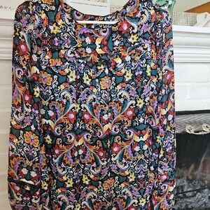 LOFT Multicolor Floral Blouse